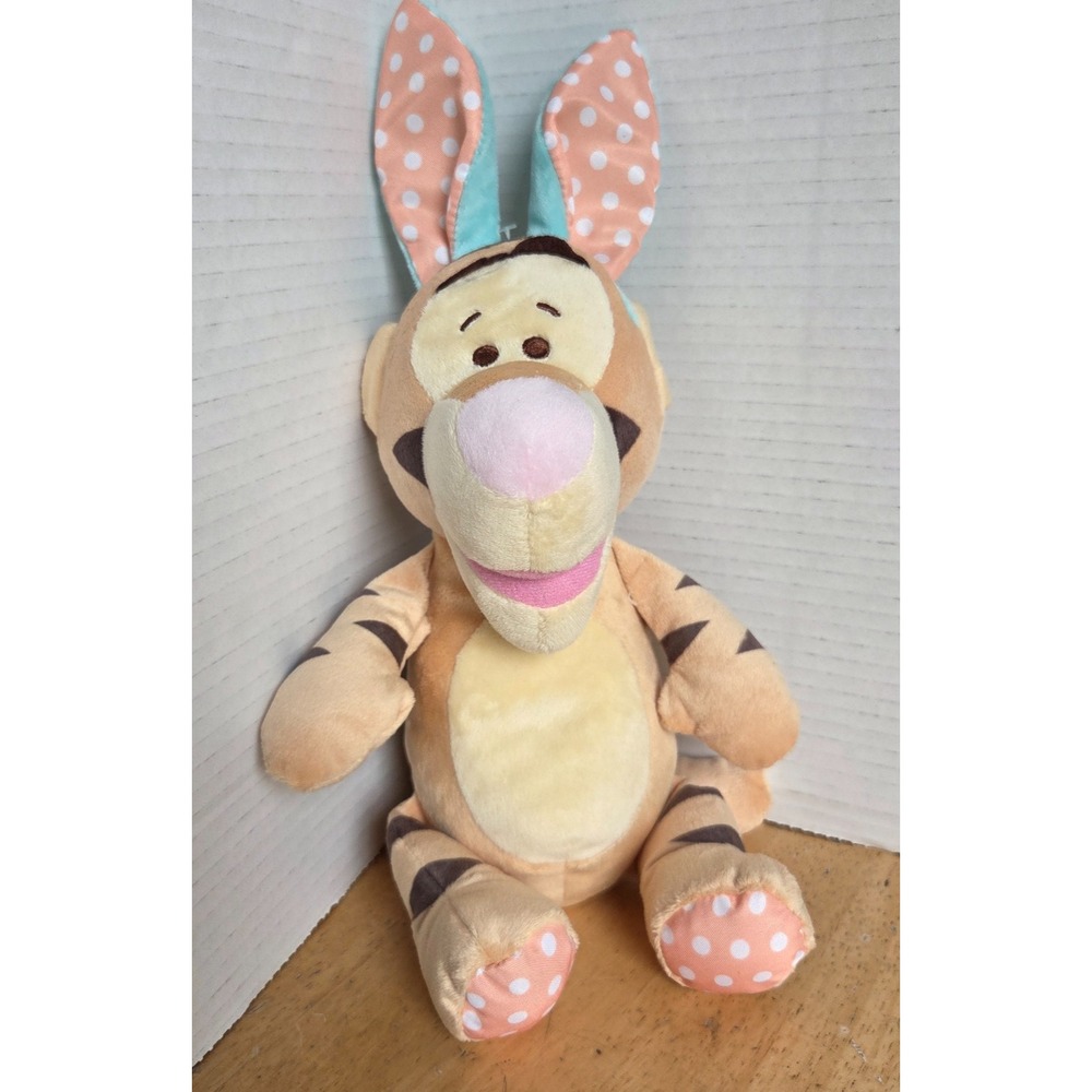 Disney Baby Tigger Easter Plush Polka Dot Bunny Ears 13 inch 2020 Stuffed Animal
